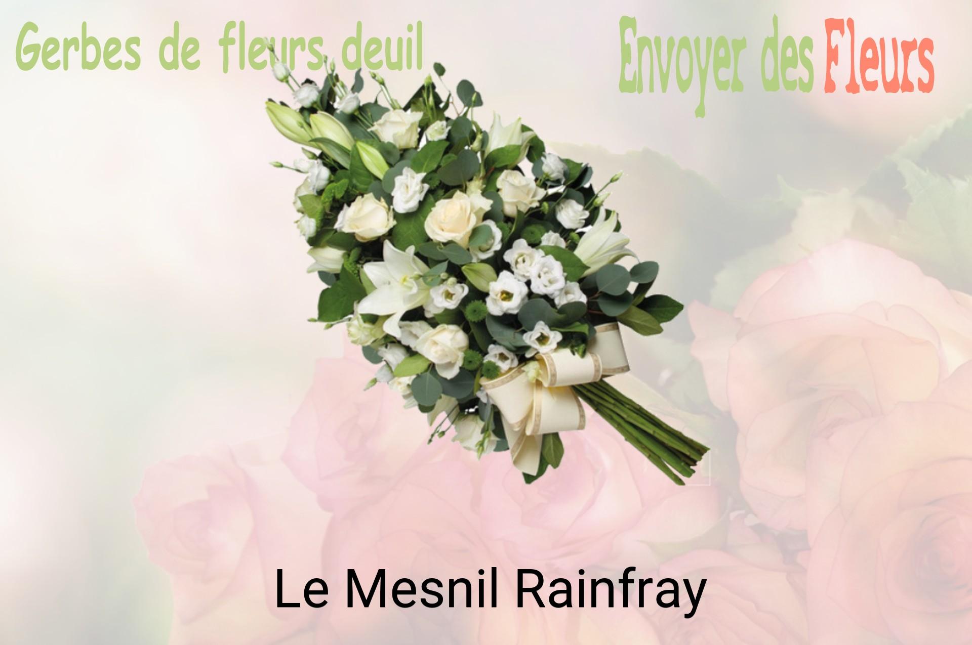 Gerbe de fleurs de deuil livrée à Le Mesnil-Rainfray
